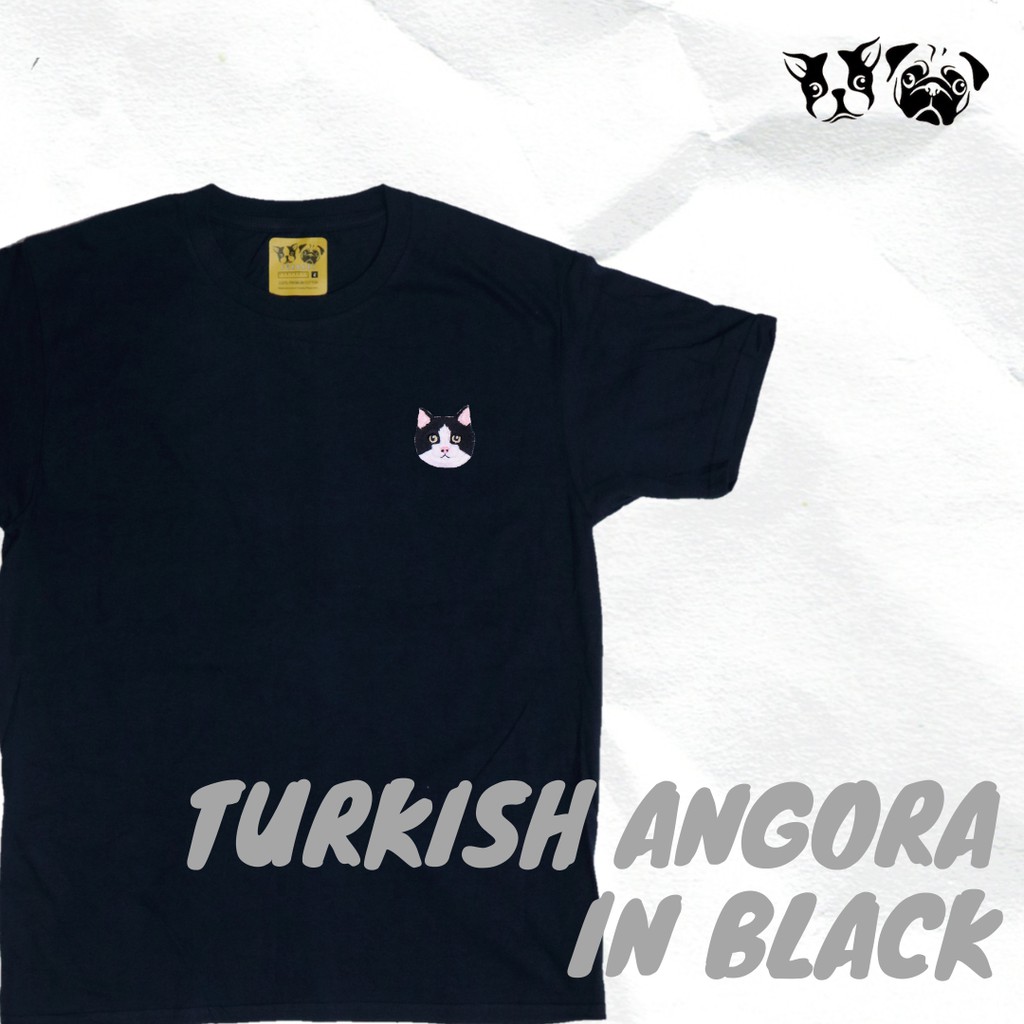 Kaos Bordir Kucing Anggora (100% Cotton) by Furbaby