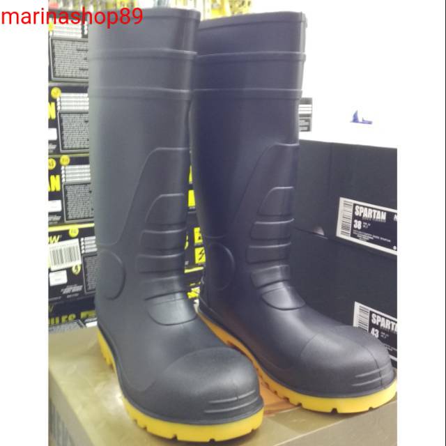 Safety boots karet krisbow hitam