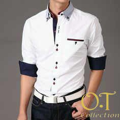 Kemeja Pria Lengan Panjang baju putih (vincent white) Kemeja Pria Fashion Cowok Distro Hem Cowok Out