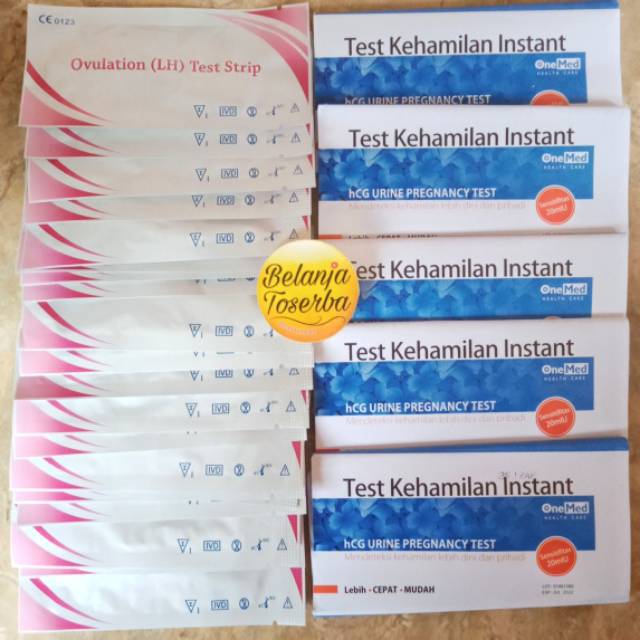 OVULATION TEST Paket 20 LH Masa Subur + 5 HCG Tespek Hamil / Paket Promil Ovutest