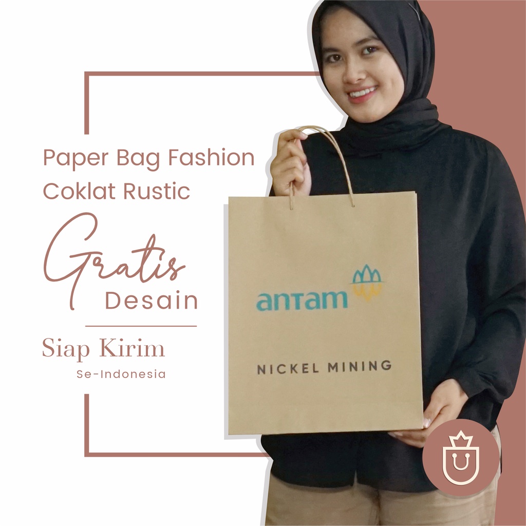 

Paper Bag (tas kertas) Coklat Rustic | Kemasan Fashion