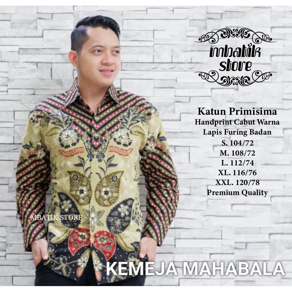 Mahabala Kemeja Batik Pria Panjang Full Furing by Batiik Dewo