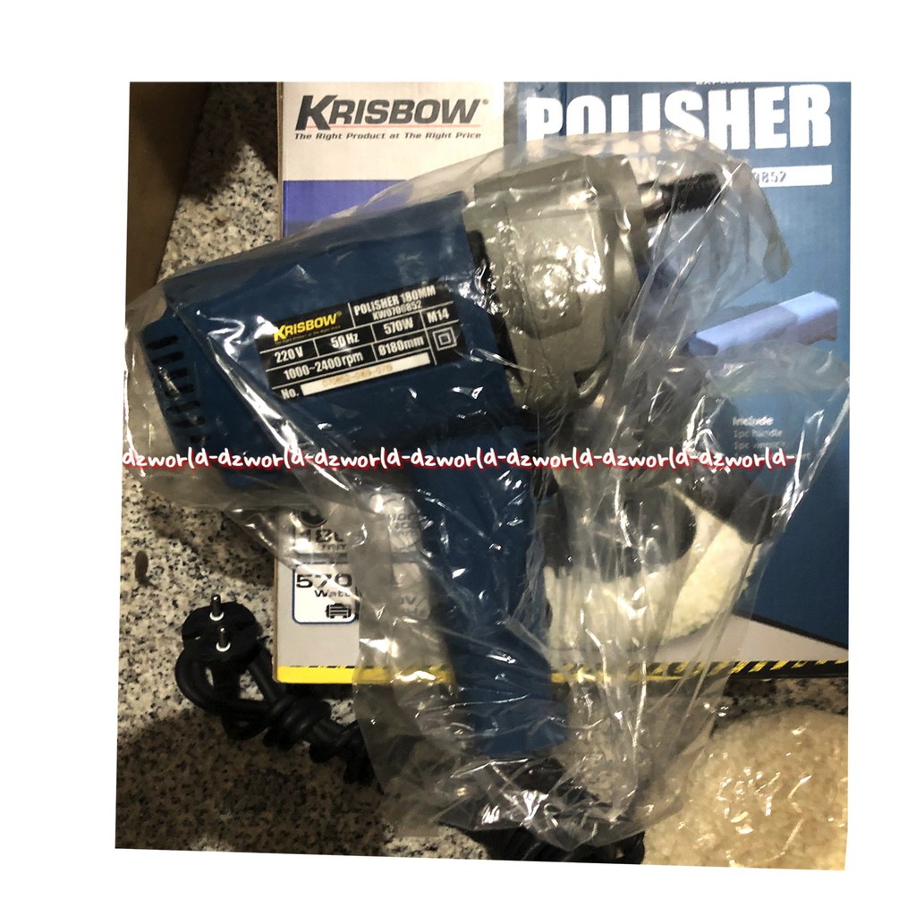 Krisbow Polisher 180mm Mesin Poles Alat Memoles Keramik Batu Logam Kris Bow Polish Poliser