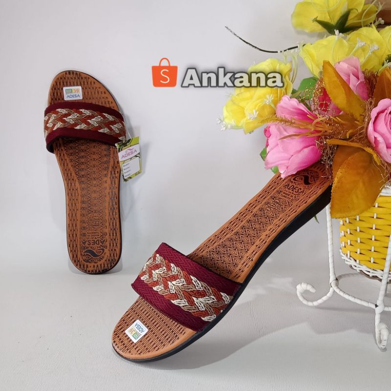 sandal cewek adesa / sandal cewek terbaru / sandal cewek kekinian / sandal teplek / sandal pesta