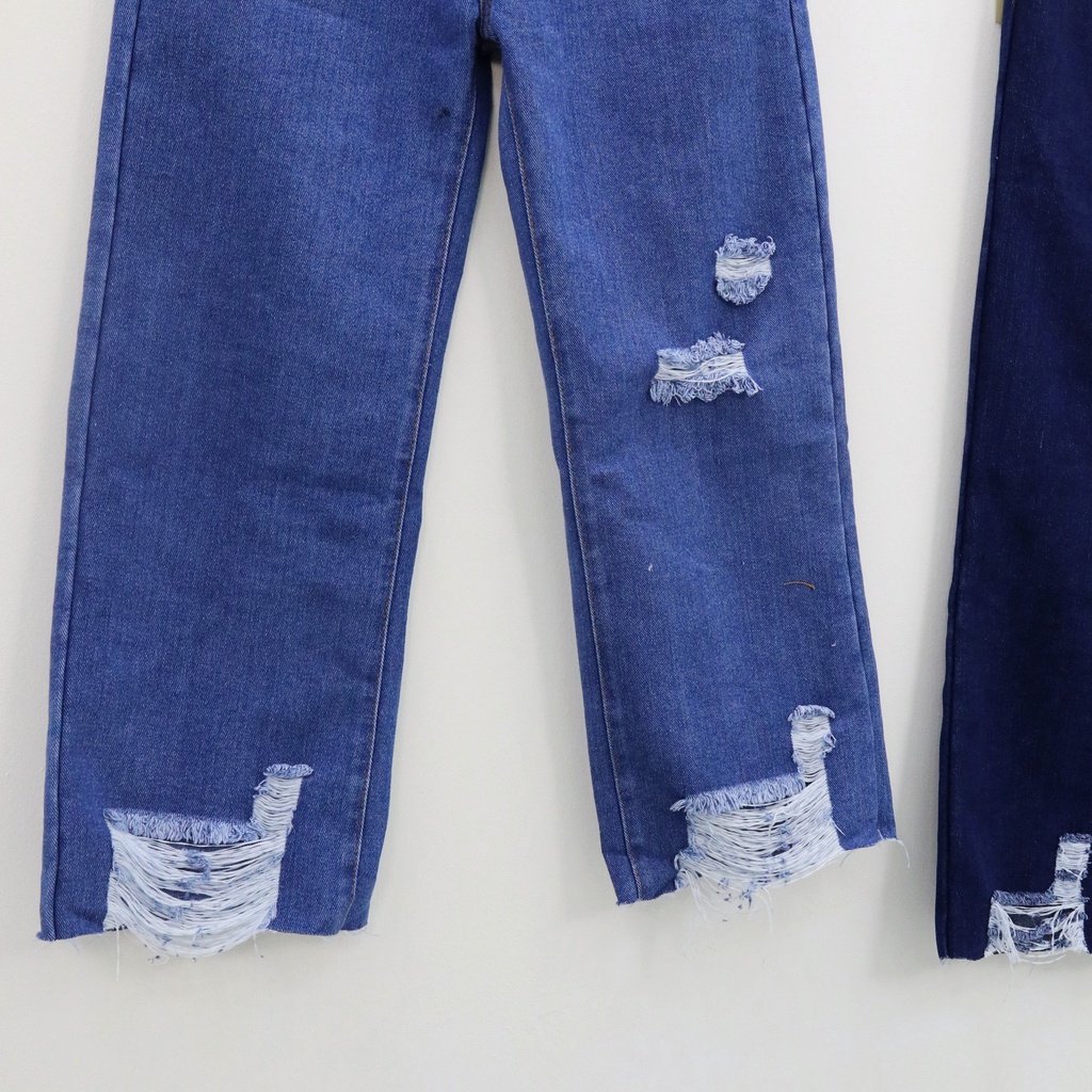 Ribbi ripped kulot jeans -Thejanclothes