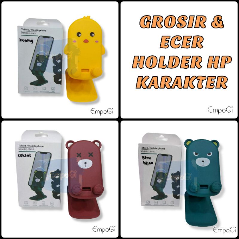 Holder HP Meja Karakter Holder HP