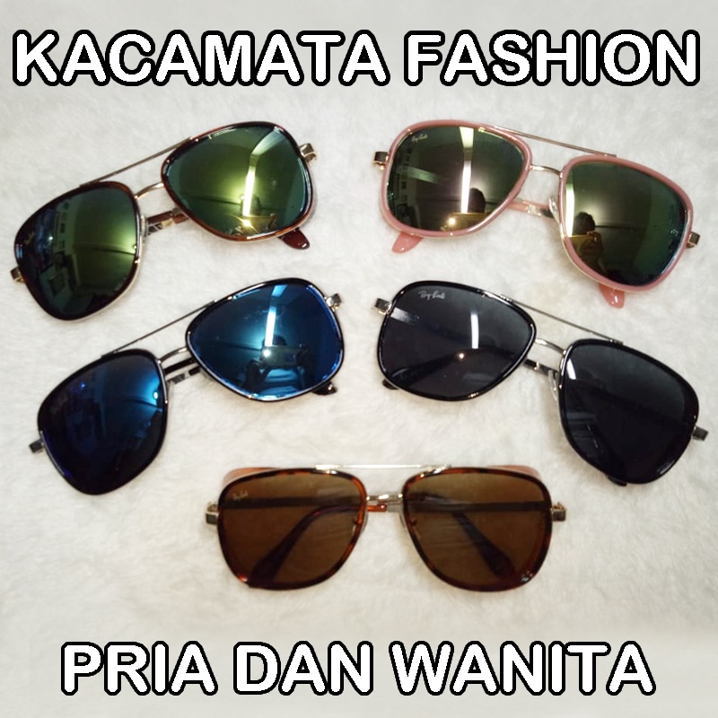 KACAMATA AVIATOR UNTUK COWOK MODEL TERBARU DAN TERLARIS Kacamata Hitam Kacamata Pria Dan Wanita Unisex Kacamata Hitam Lensa Anti UV Sinar Matahari kacamata steampunk Tony Stark full black