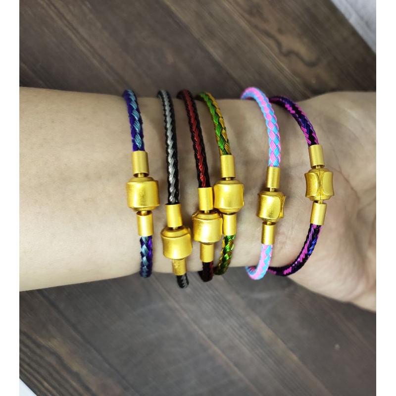 Fifi Fashion Gelang Tali Kawat PELANGI NEW Anti Air Waterproof Untuk Charm Liontin Mainan Pandora