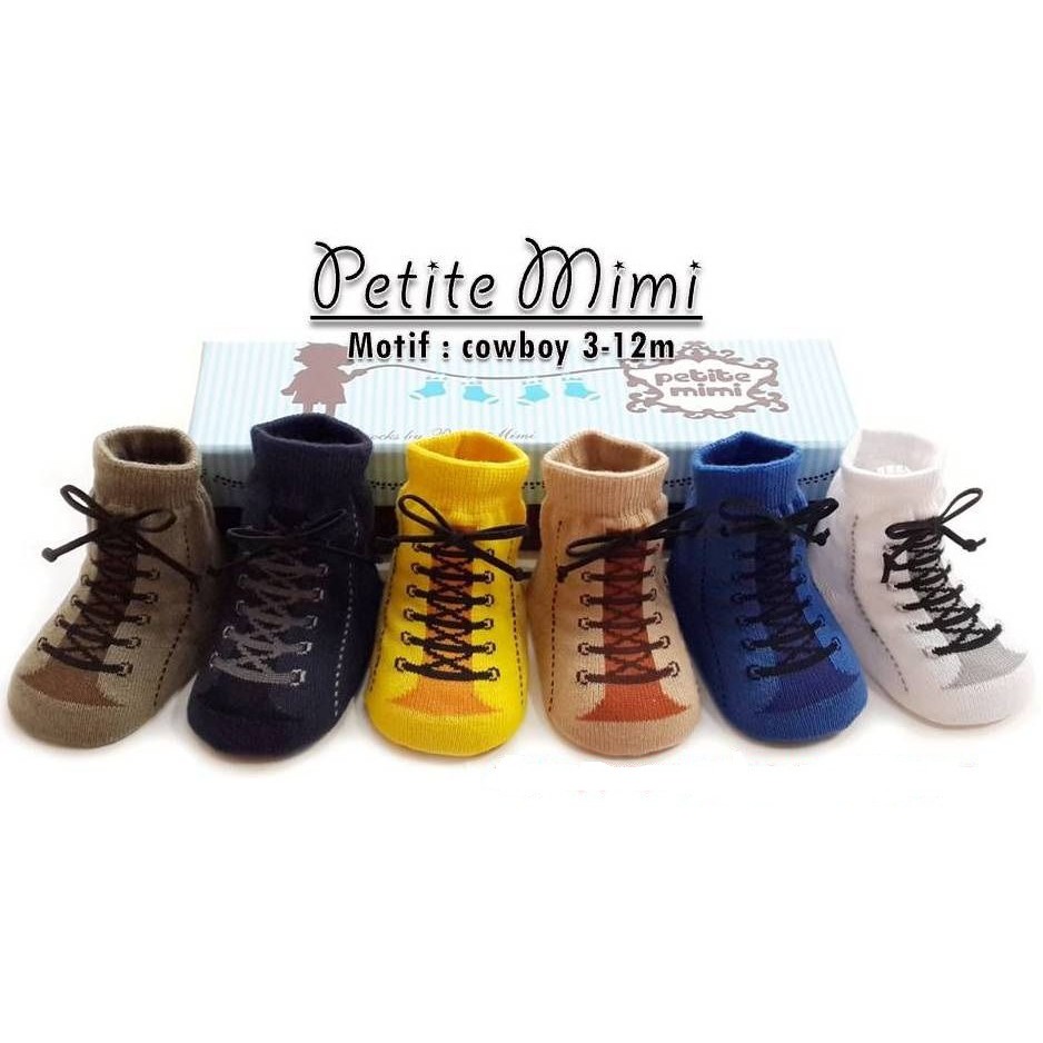 Kaos Kaki Petite Mimi untuk Bayi / Anak - Baby Boy / Cowok + BOX - Socks model Sepatu Lucu NEW!