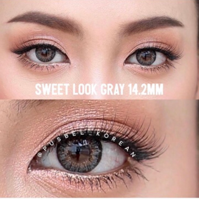 Sweet look brown &amp; gray softlens original fresh look korea