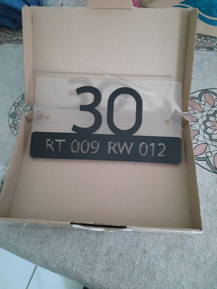 Nomor Rumah Minimalis Akrilik Nomer Acrylic - Hn10