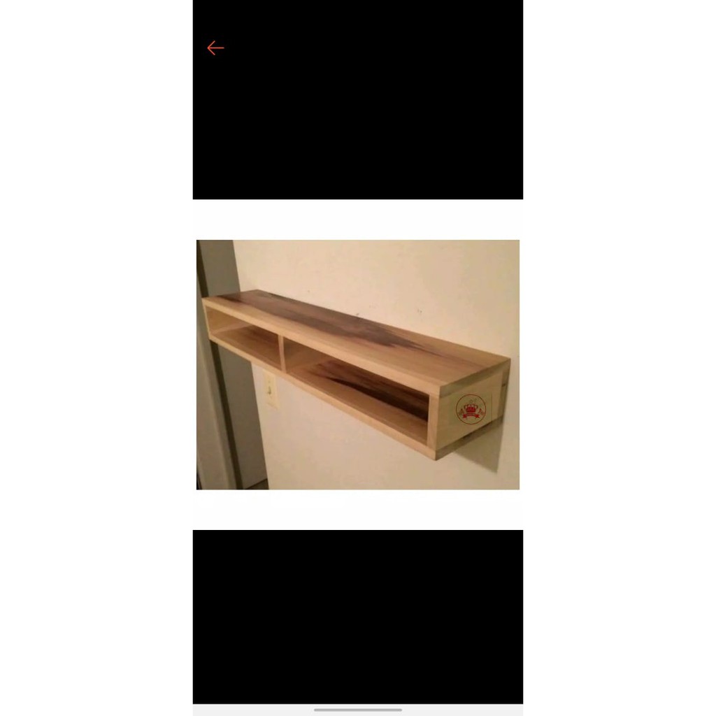 rak dinding kayu melayang ambalan custom