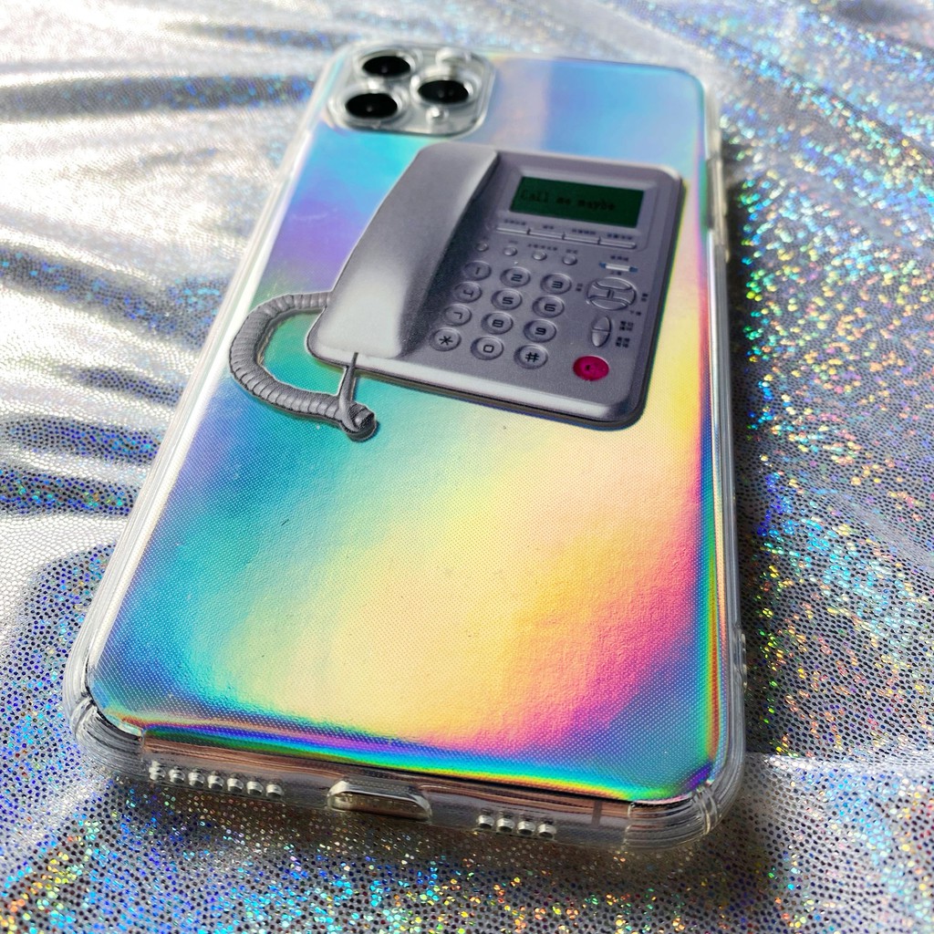 Glitter Hologram Sticker iPhone Paper Stiker Rainbow Tempelan Belakang Skin Protector