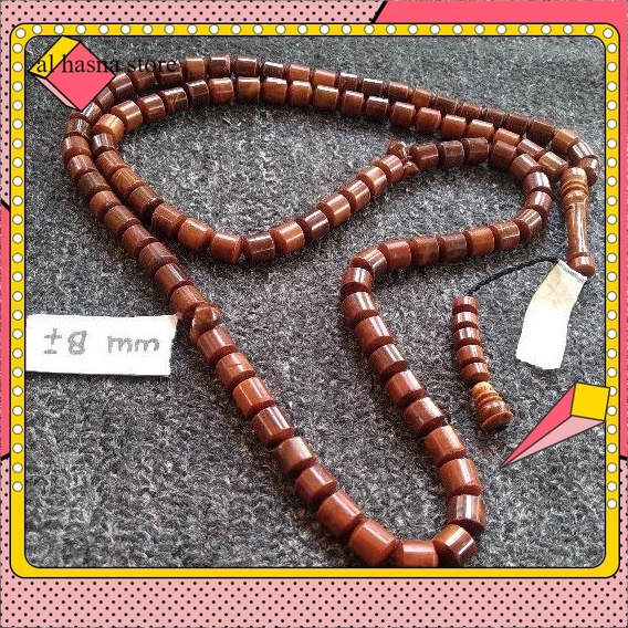 tasbih kokka peluru coklat ± 8 mm ( 8mm ) 99 butir