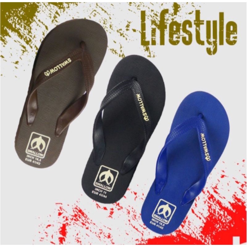Swallow BESAR Legian  Sandal Japit Swallow Sendal Jepit Cowok Pria Karet Kuat SANDAL JEPIT SWALLOW L