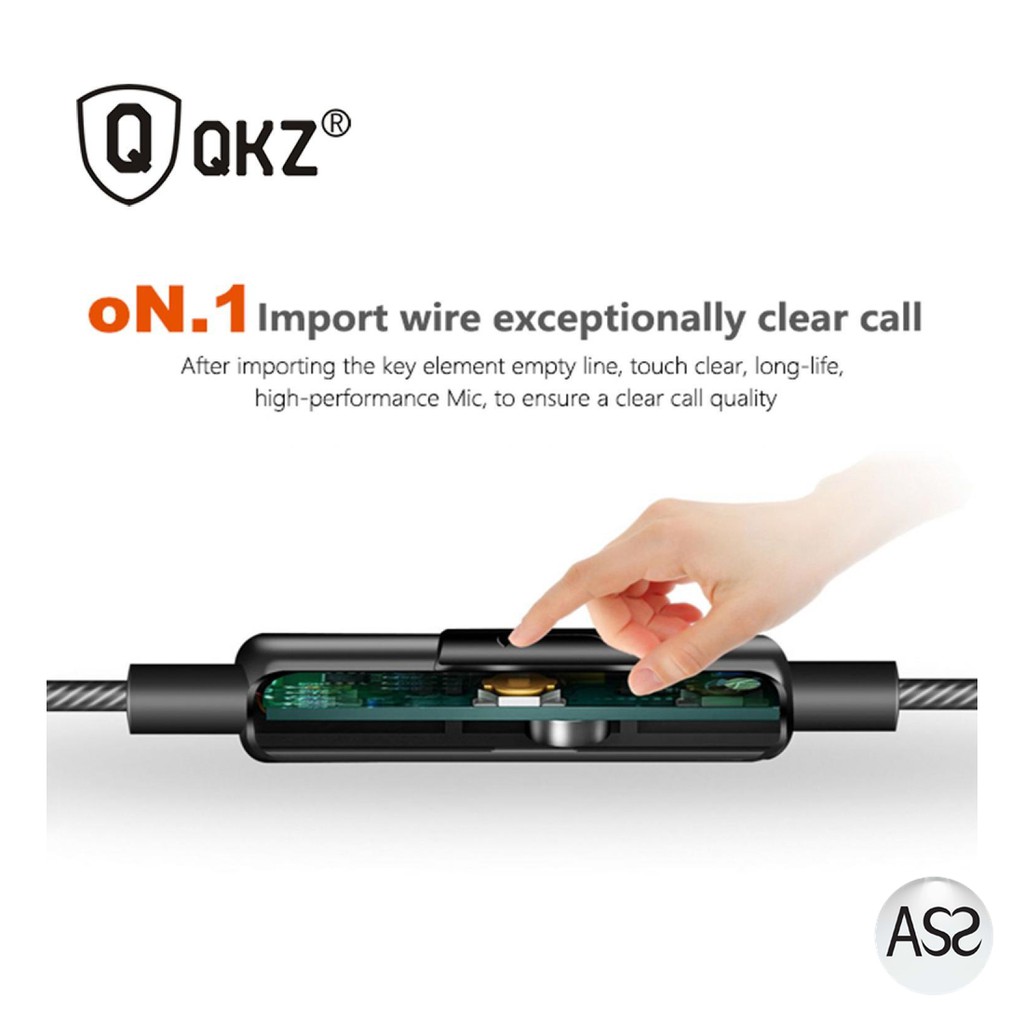 ASS Shop - QKZ Bass Metal Earphone with Mic - QKZ-DM9