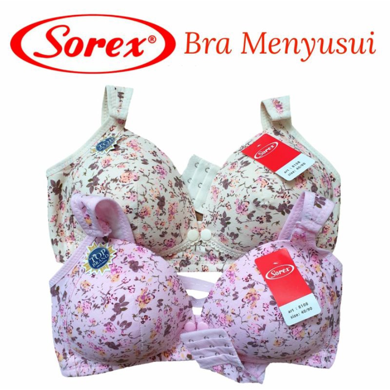 Bra Menyusui Sorex Size 34, 36, 38, 40, 42 Dengan Busa Tanpa Kawat BH Menyusui Top Quality 8108