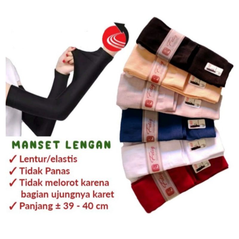 manset lengan hijab Deker Tangan Handsock polos  Pria dan Wanita