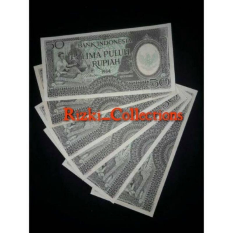 50 Rupiah Pekerja Thn 1964 Aunc
