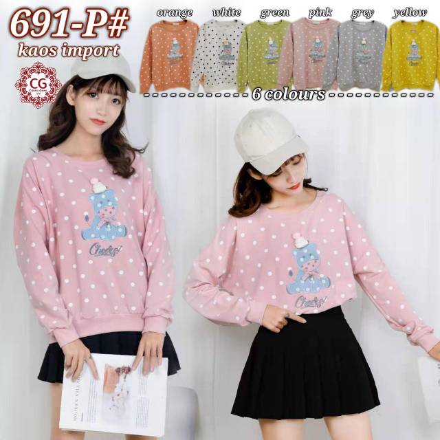 Atasan Sweater Kaos Import Full Cadot seri 691-P#