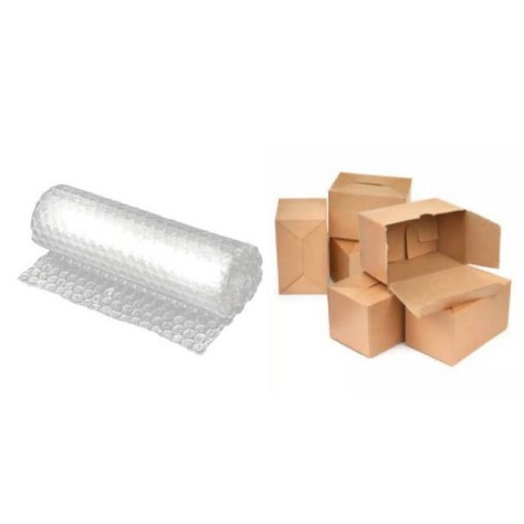 EXTRA BUBBLE WRAP + PACKINGAN KARDUS