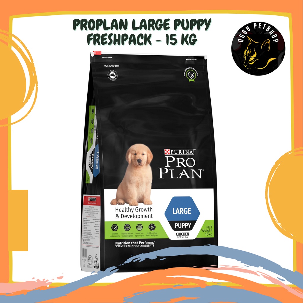 PROPLAN DOG PUPPY LARGE CHICKEN  Makanan Anjing Freshpack 15kg khusus grab dan gojek