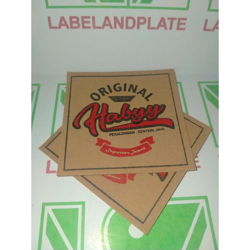 

Label laken , sintetis embos 5x5 cm