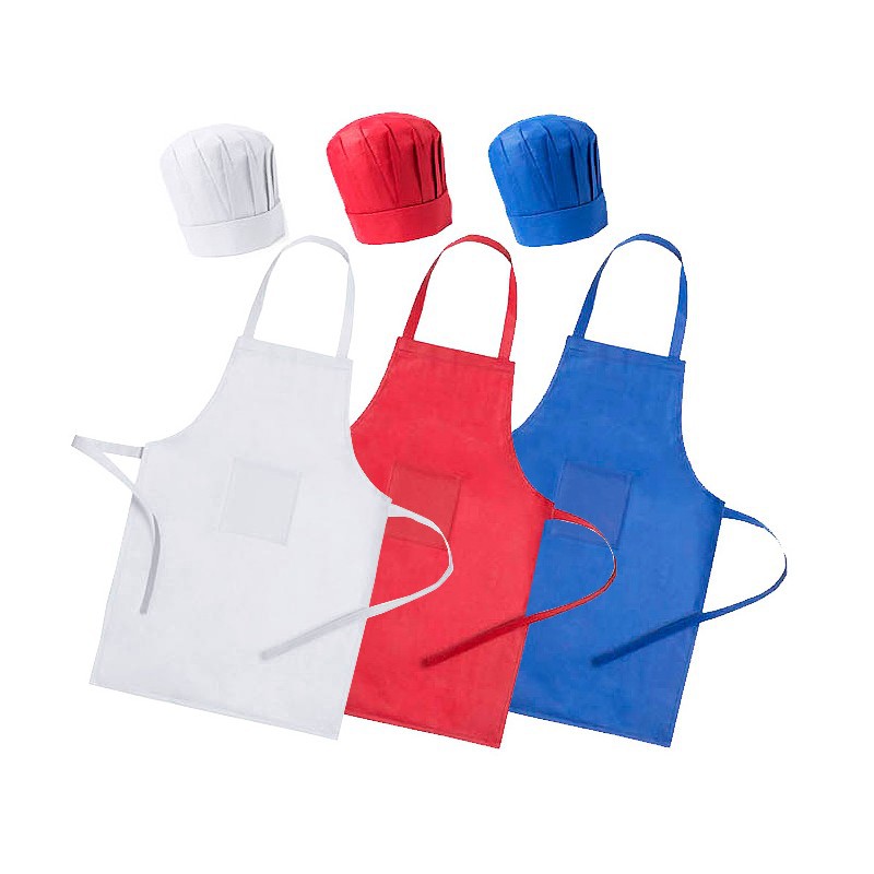 Set Apron Celemek Anak dan Topi Koki