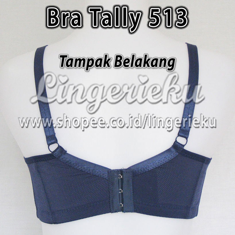 Tally 513 BH Bra Wanita Tidak Berkawat Pori Busa Tipis Cup B/C Kait 3