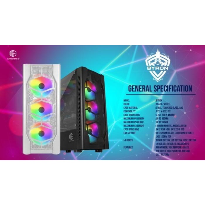 Case Komp Cube Gaming Byron White