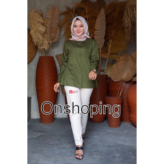 KEMEJA POLOS WANITA/ KEMEJA TOYOBO WANITA