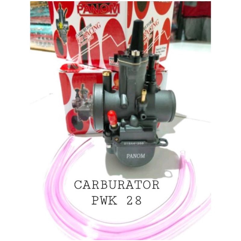 CARBURATOR PWK 28 BLACK PANOM PLUS TUTUP CORONG CARBURATOR ALMUNIUM CNC(PNP PWK 28 PANOM)