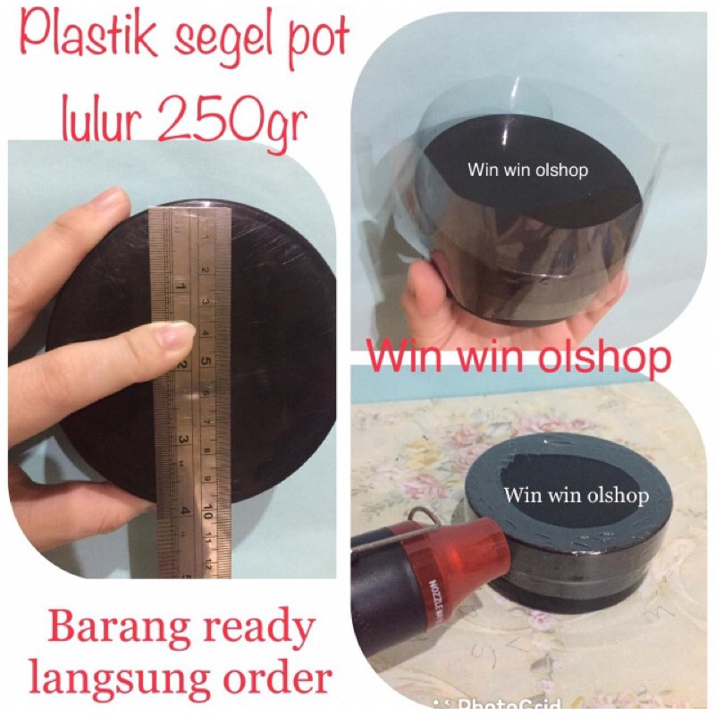 plastik segel pot 250gr  pot diameter 10cm harga promo murah