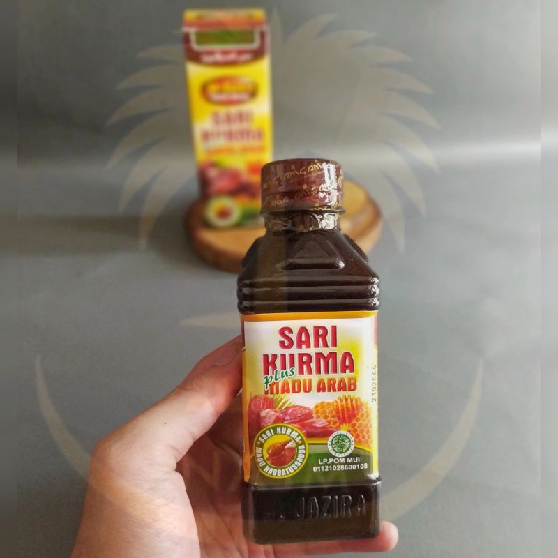 SARI KURMA AL-JAZIRA Plus Madu Arab [ Promo Spesial Shopee! ] Honey Dates Sari Kurma plus Madu Arab &amp; Habbatusauda Halal Minuman Sari Buah Kurma Lezat Bermanfaat Untuk Kesehatan dan Tenaga Serta Energi biidznillah inshallah