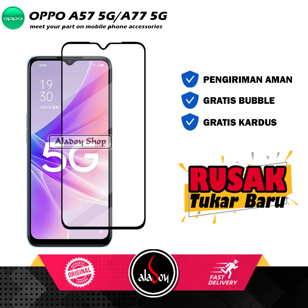 Tempered Glass Oppo A57 5G / Oppo A77 5G 2022 Anti Gores Layar Screen Protector