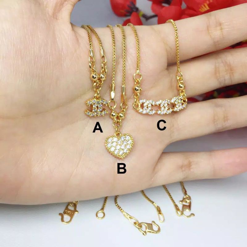 Kalung anak-anak motif gold