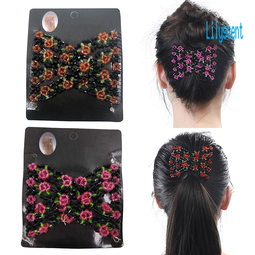 Lily Jepit Rambut Multi Claws Elegan Bentuk Bunga Bahan Besi Untuk Wanita