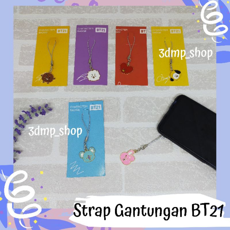 Strap gantungan hp flash disk Tata cooky chimmy shooky rj koya