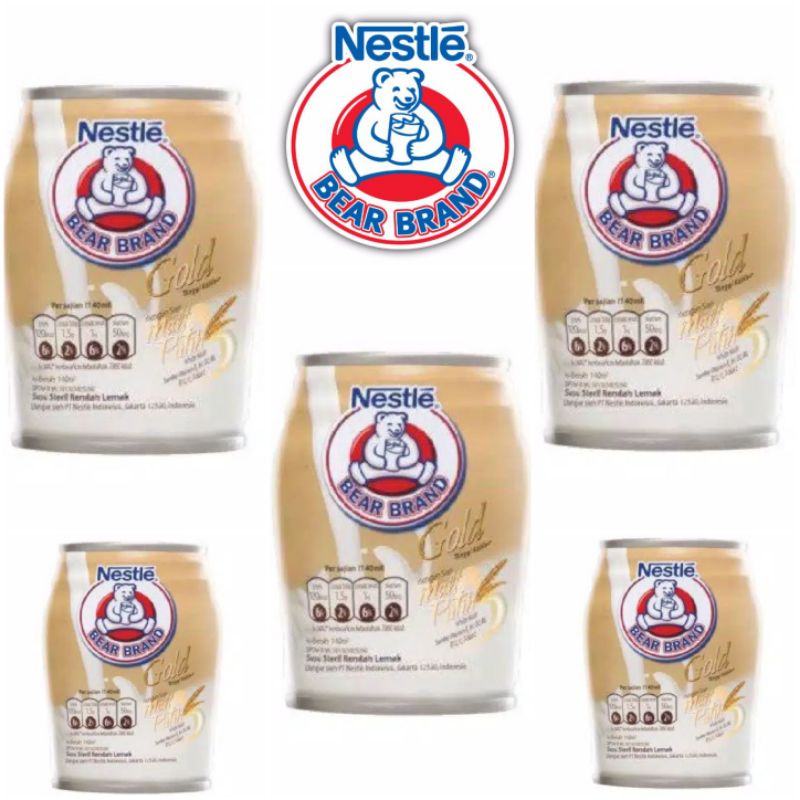 

BEAR BRAND Gold White Malt Susu Steril Kaleng 140 ml