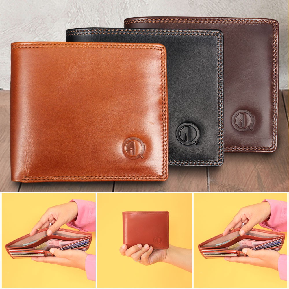 Dompet Kulit GILBY SLIM Bahan Kuat dari Kulit Sapi Asli Muat 15 slot Kartu Emboss Qi Leather D006