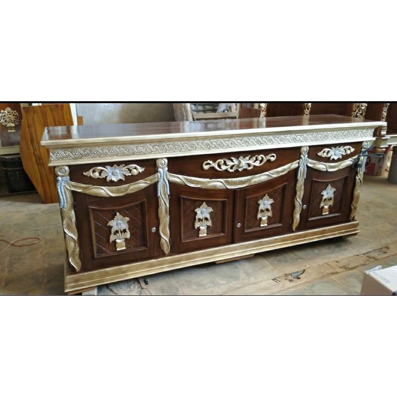 FREE ONGKIR JAKARTA BUFET ALMARI TV JATI TAMBANG