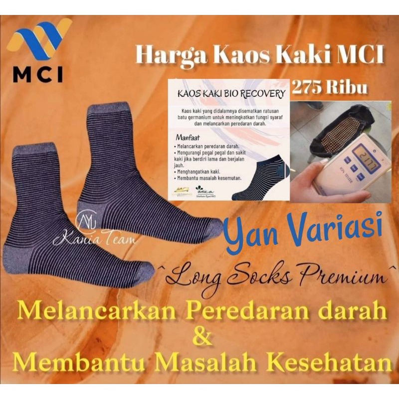 GARANSI ASLI Bio Recovery Premium Sock MCI Kaos kaki kesehatan Batu Germanium  Anti Nyeri Pegel Kese