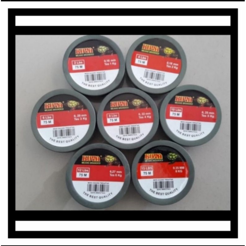 Senar Pancing Cap Kuya Kemasan Cepuk 75 m Asli The Best Quality