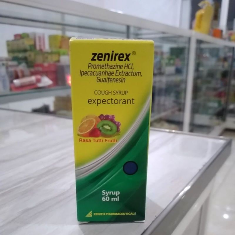 

ZENIREX SIRUP 60ML/SIRUP BATUK BERDAHAK RASA TUTTI FRUTTI