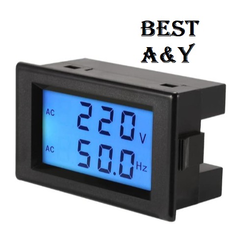 Dual Voltmeter  Frekuensi PLN Hertz Meter AC LCD voltmeter AC80-300V