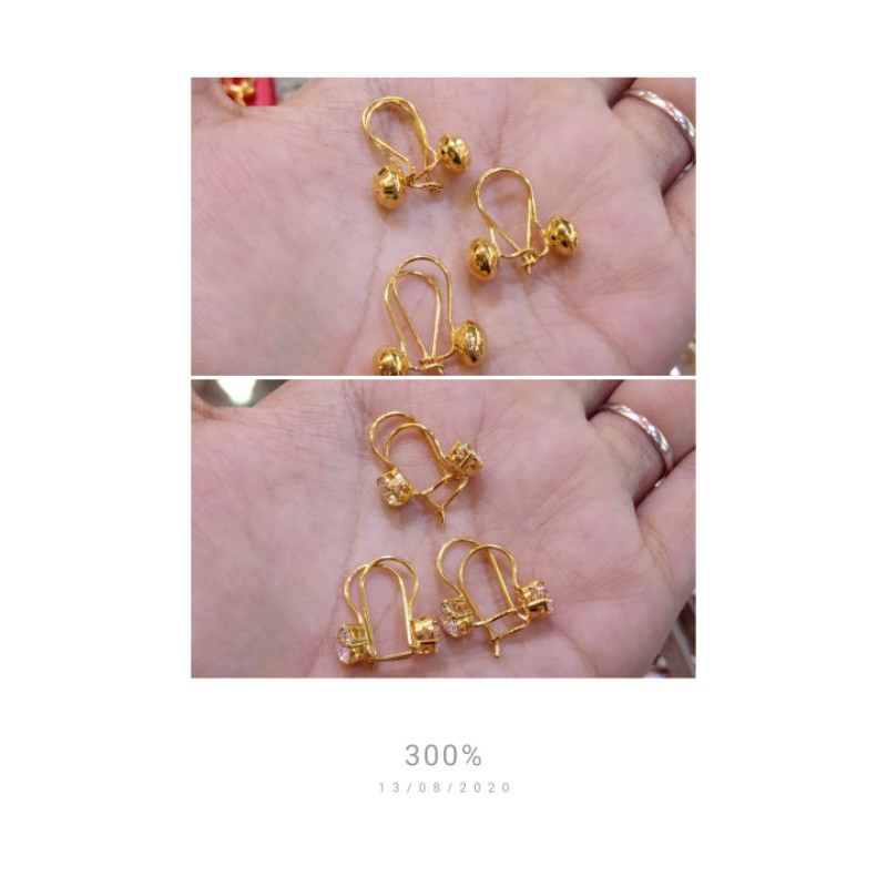 Antingan kait emas muda kadar 300