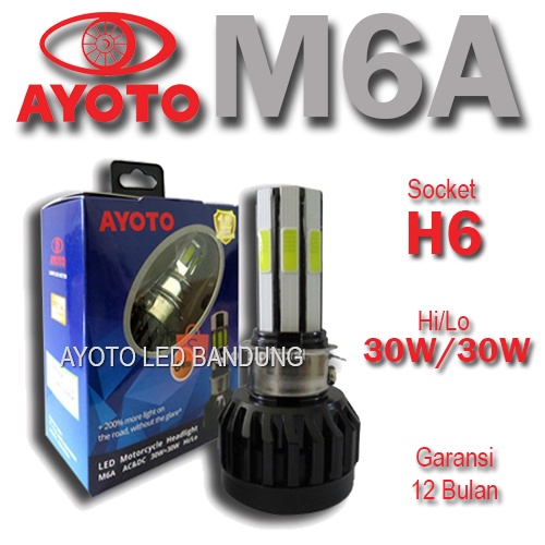 Lampu led 6 Sisi AYOTO M6A 6 sisi H6 PNP Motor Bebek Matic