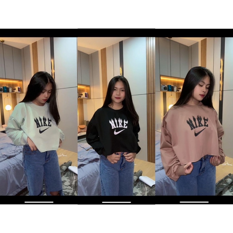 SWEATER CROOPE | NIKE CROP SWEATER WANITA MURAH