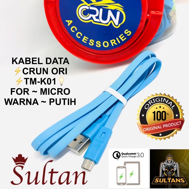 PROMO PER ~ 1PCS SUPER KABEL DATA QTOP MICRO ORIGINAL QCM100 CRUN GADGET