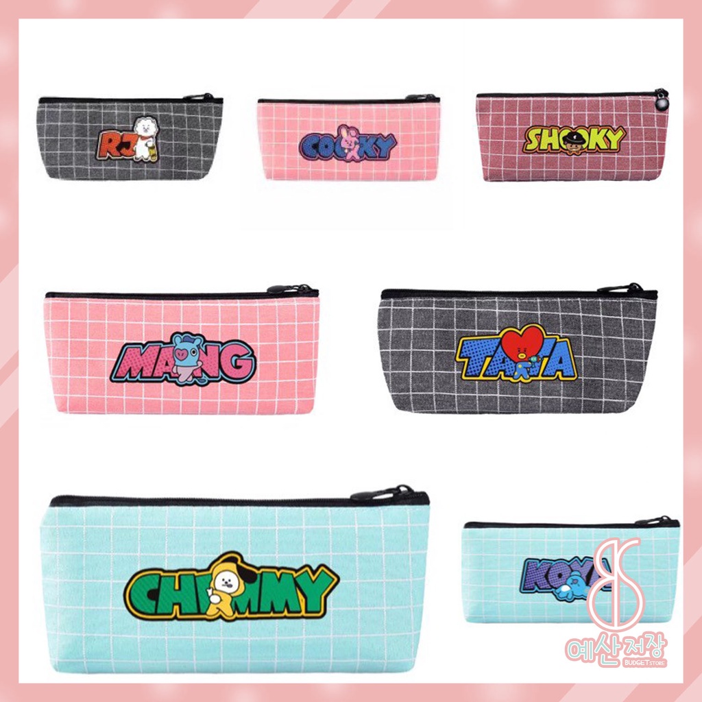 

[BS] BISA COD KPOP BTS BT21 Kotak Pensil Grid Pencil Box Case - KP145